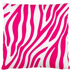 Pink Fucsia Zebra Vibes Animal Print Large Cushion Case (one Side) by ConteMonfrey