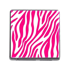 Pink Fucsia Zebra Vibes Animal Print Memory Card Reader (square 5 Slot) by ConteMonfrey