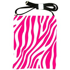 Pink Fucsia Zebra Vibes Animal Print Shoulder Sling Bag by ConteMonfrey