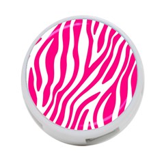 Pink Fucsia Zebra Vibes Animal Print 4-port Usb Hub (two Sides) by ConteMonfrey