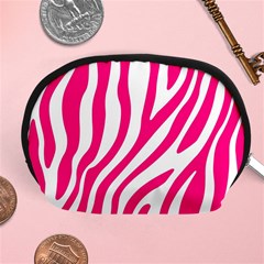 Pink Fucsia Zebra Vibes Animal Print Accessory Pouch (medium) by ConteMonfrey