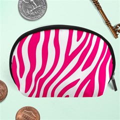 Pink Fucsia Zebra Vibes Animal Print Accessory Pouch (large) by ConteMonfrey