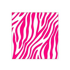 Pink Fucsia Zebra Vibes Animal Print Satin Bandana Scarf 22  X 22  by ConteMonfrey