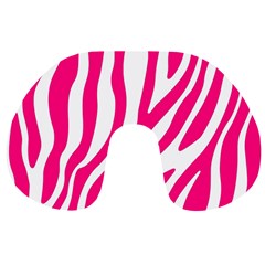 Pink Fucsia Zebra Vibes Animal Print Travel Neck Pillow by ConteMonfrey