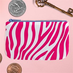 Pink Fucsia Zebra Vibes Animal Print Large Coin Purse by ConteMonfrey