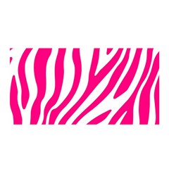 Pink Fucsia Zebra Vibes Animal Print Satin Wrap 35  X 70  by ConteMonfrey