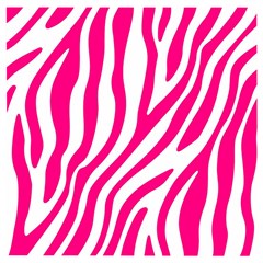 Pink Fucsia Zebra Vibes Animal Print Wooden Puzzle Square by ConteMonfrey