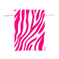 Pink Fucsia Zebra Vibes Animal Print Lightweight Drawstring Pouch (s) by ConteMonfrey