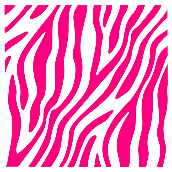 Pink Fucsia Zebra Vibes Animal Print Wooden Puzzle Square