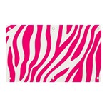 Pink Fucsia Zebra Vibes Animal Print Banner and Sign 5  x 3  Front