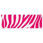 Pink Fucsia Zebra Vibes Animal Print Banner and Sign 6  x 2  Front