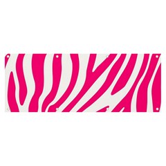 Pink Fucsia Zebra Vibes Animal Print Banner And Sign 8  X 3  by ConteMonfrey