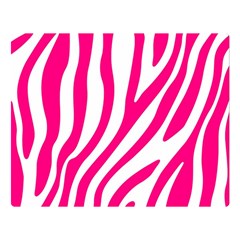 Pink Fucsia Zebra Vibes Animal Print Premium Plush Fleece Blanket (large) by ConteMonfrey