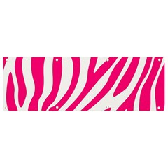 Pink Fucsia Zebra Vibes Animal Print Banner And Sign 9  X 3  by ConteMonfrey