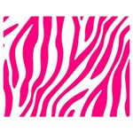 Pink Fucsia Zebra Vibes Animal Print Premium Plush Fleece Blanket (Medium) 60 x50  Blanket Front