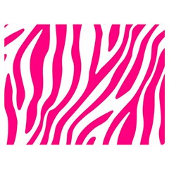 Pink Fucsia Zebra Vibes Animal Print Premium Plush Fleece Blanket (extra Small) by ConteMonfrey