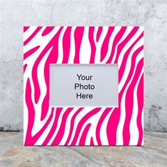 Pink Fucsia Zebra Vibes Animal Print White Box Photo Frame 4  X 6  by ConteMonfrey