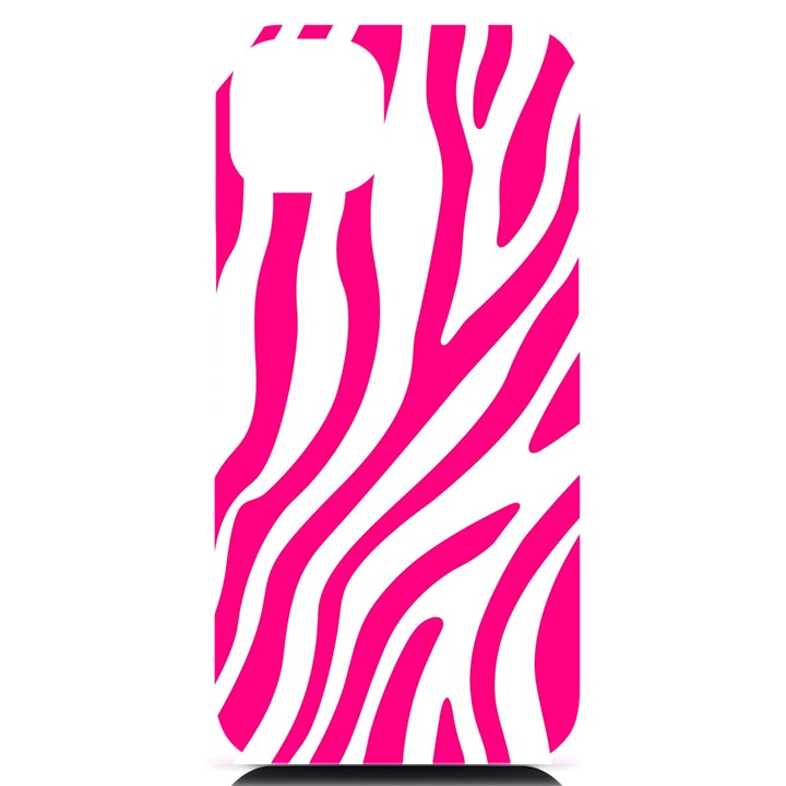 Pink Fucsia Zebra Vibes Animal Print iPhone 14 Plus Black UV Print Case