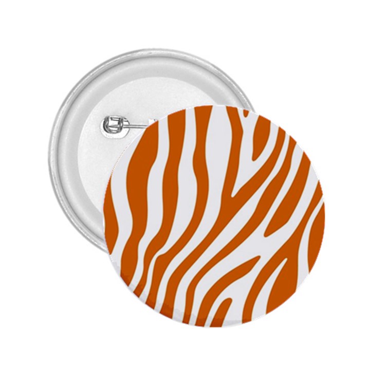 Orange Zebra Vibes Animal Print   2.25  Buttons