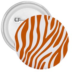 Orange Zebra Vibes Animal Print   3  Buttons by ConteMonfrey