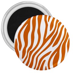 Orange Zebra Vibes Animal Print   3  Magnets