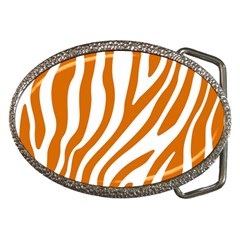 Orange Zebra Vibes Animal Print   Belt Buckles by ConteMonfrey