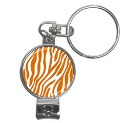 Orange Zebra Vibes Animal Print   Nail Clippers Key Chain by ConteMonfrey