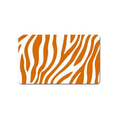 Orange Zebra Vibes Animal Print   Magnet (name Card) by ConteMonfrey