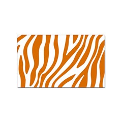 Orange Zebra Vibes Animal Print   Sticker Rectangular (100 Pack) by ConteMonfrey