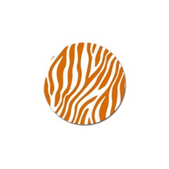 Orange Zebra Vibes Animal Print   Golf Ball Marker by ConteMonfrey