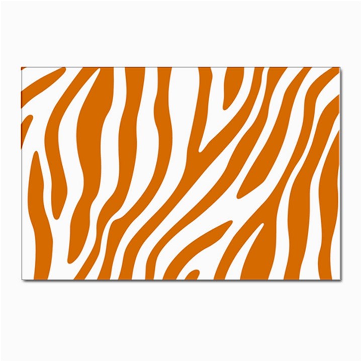 Orange Zebra Vibes Animal Print   Postcard 4 x 6  (Pkg of 10)