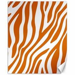 Orange Zebra Vibes Animal Print   Canvas 16  X 20  by ConteMonfrey