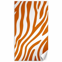 Orange Zebra Vibes Animal Print   Canvas 40  X 72  by ConteMonfrey