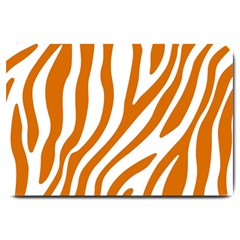 Orange Zebra Vibes Animal Print   Large Doormat by ConteMonfrey