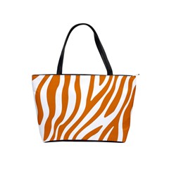 Orange Zebra Vibes Animal Print   Classic Shoulder Handbag by ConteMonfrey