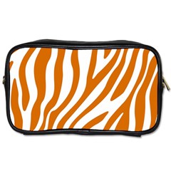 Orange Zebra Vibes Animal Print   Toiletries Bag (two Sides) by ConteMonfrey