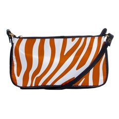 Orange Zebra Vibes Animal Print   Shoulder Clutch Bag by ConteMonfrey