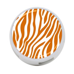 Orange Zebra Vibes Animal Print   4-port Usb Hub (one Side) by ConteMonfrey