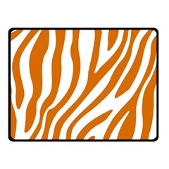 Orange Zebra Vibes Animal Print   Fleece Blanket (small) by ConteMonfrey