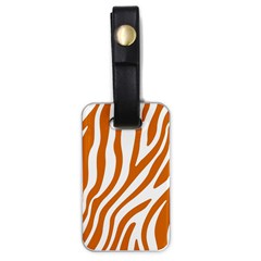 Orange Zebra Vibes Animal Print   Luggage Tag (one Side) by ConteMonfrey