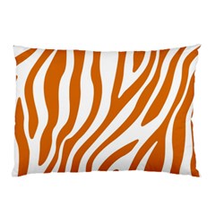 Orange Zebra Vibes Animal Print   Pillow Case (two Sides) by ConteMonfrey