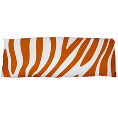 Orange Zebra Vibes Animal Print   Body Pillow Case (dakimakura) by ConteMonfrey