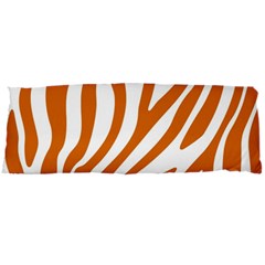 Orange Zebra Vibes Animal Print   Body Pillow Case Dakimakura (two Sides) by ConteMonfrey