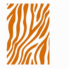 Orange Zebra Vibes Animal Print   Large Garden Flag (two Sides) by ConteMonfrey