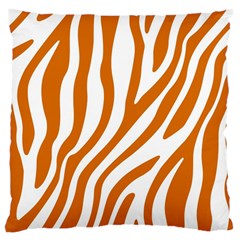 Orange Zebra Vibes Animal Print   Large Cushion Case (two Sides) by ConteMonfrey