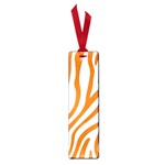 Orange Zebra Vibes Animal Print   Small Book Marks Front