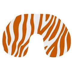 Orange Zebra Vibes Animal Print   Travel Neck Pillow by ConteMonfrey