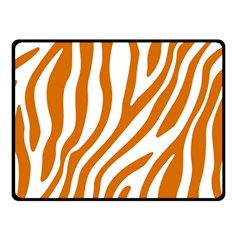 Orange Zebra Vibes Animal Print   Two Sides Fleece Blanket (small) by ConteMonfrey