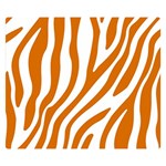 Orange Zebra Vibes Animal Print   Two Sides Premium Plush Fleece Blanket (Small) 50 x40  Blanket Front