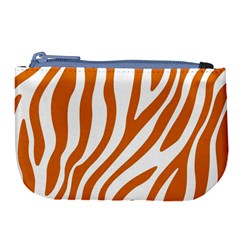 Orange Zebra Vibes Animal Print   Large Coin Purse by ConteMonfrey